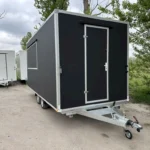 Trailerstar kahe teljega musta värvi toiduhaagis