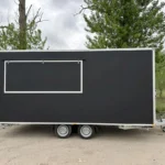 Trailerstar kahe teljega alumiinium profiiliga must toiduhaagis 5m