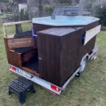 trailerstar hot tub on trailer for sale with convenient stairs