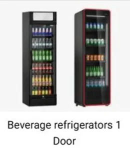 Lasiovetiset jääkaapit, 1 ovi korkeat