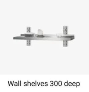 Ruostumaton teräs Shelf300 1 hylly